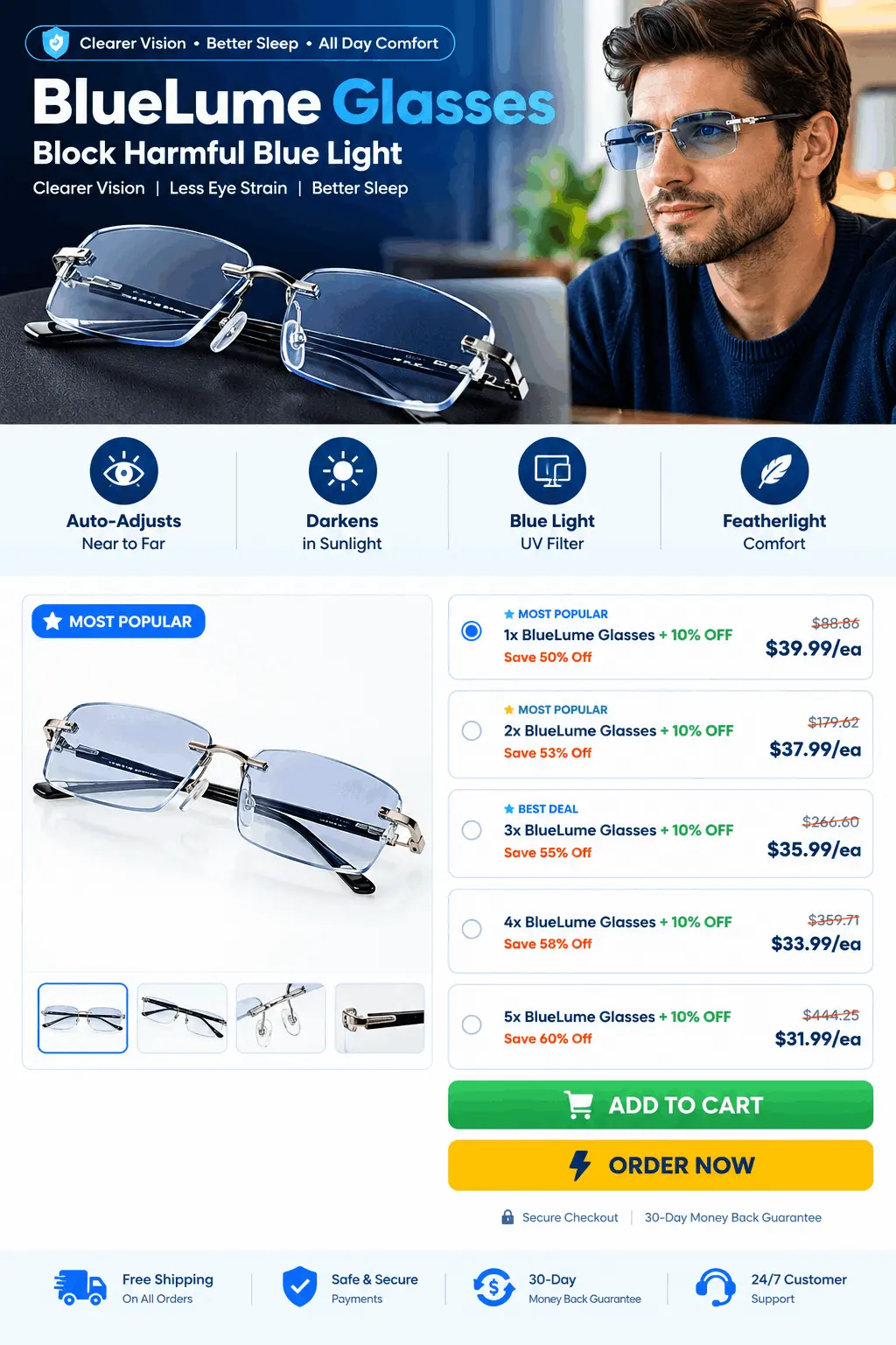 BlueLume Glasses offer price 
